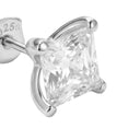 AMOR women's stud earrings, rhodium-plated 925 sterling silver, view 4