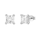 AMOR women's stud earrings, rhodium-plated 925 sterling silver, main image