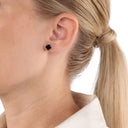 AMOR Ohrring (Ohrstecker) Damen, 925 Silber rhodiniert, Zirkonia schwarz, Ansicht 2