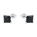AMOR Ohrring (Ohrstecker) Damen, 925 Silber rhodiniert, Zirkonia schwarz, Ansicht 4