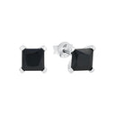 AMOR Ohrring (Ohrstecker) Damen, 925 Silber rhodiniert, Zirkonia schwarz, Hauptbild