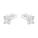 AMOR Ohrring (Ohrstecker) Damen, 925 Silber rhodiniert, Motiv Schmetterling, Zirkonia weiß, Ansicht 4