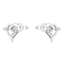 AMOR Ohrring (Ohrstecker) Damen, 925 Silber rhodiniert, Motiv Herz, Zirkonia weiß, Ansicht 4