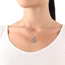 AMOR Anhänger (Halskette) Damen, 925 Silber rhodiniert, Motiv Lebensbaum, Zirkonia weiß, Ansicht 2