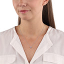 AMOR Halskette Damen, 925 Silber rhodiniert, Zirkonia rosa, Ansicht 2