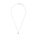 AMOR Halskette Damen, 925 Silber rhodiniert, Zirkonia rosa, Ansicht 3