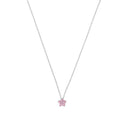 AMOR Halskette Damen, 925 Silber rhodiniert, Zirkonia rosa, Hauptbild