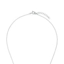 AMOR Halskette Damen, 925 Silber rhodiniert, Zirkonia rosa, Verschluss