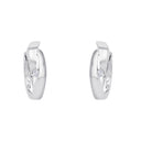AMOR Ohrring (Creolen) Unisex, 925 Silber rhodiniert, Zirkonia weiß, Ansicht 4