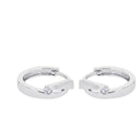 AMOR Ohrring (Creolen) Unisex, 925 Silber rhodiniert, Zirkonia weiß, Ansicht 5