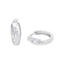 AMOR Ohrring (Creolen) Unisex, 925 Silber rhodiniert, Zirkonia weiß, Hauptbild