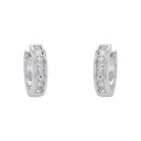 AMOR Ohrring (Creolen) Damen, 925 Silber rhodiniert, Zirkonia weiß, Ansicht 3