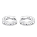 AMOR Ohrring (Creolen) Damen, 925 Silber rhodiniert, Zirkonia weiß, Ansicht 4