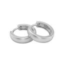 AMOR unisex hoop earrings, rhodium-plated 925 sterling silver, view 4