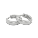 AMOR unisex hoop earrings, rhodium-plated 925 sterling silver, view 5
