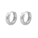 AMOR unisex hoop earrings, rhodium-plated 925 sterling silver, view 6