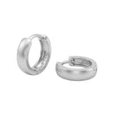AMOR unisex hoop earrings, rhodium-plated 925 sterling silver, main image