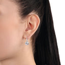 AMOR Ohrring (Creolen) Damen, 925 Silber rhodiniert, Zirkonia weiß, Ansicht 2