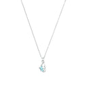 AMOR Halskette Damen, 925 Silber rhodiniert, Motiv Schmetterling, Zirkonia blau, Hauptbild