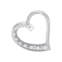 AMOR Anhänger (Halskette) Damen, 925 Silber rhodiniert, Motiv Herz, Zirkonia weiß, Rückseite