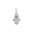 AMOR Anhänger (Halskette) Damen, 925 Silber rhodiniert, Motiv Hamsa Hand, Zirkonia weiß, Hauptbild