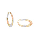 AMOR Ohrring (Creolen) Damen, 375 Gold teil-rhodiniert, Hauptbild