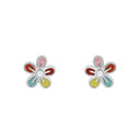 PRINZESSIN LILLIFEE girls' flower stud earrings in 925 sterling silver