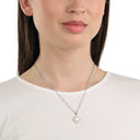 AMOR Halskette Damen, 925 Silber rhodiniert, Zirkonia weiß, Ansicht 2