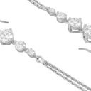AMOR women's drop earrings, rhodium-plated 925 sterling silver, view 4