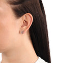 AMOR Ohrring (Ohrstecker) Damen, 925 Silber silber / rosévergoldet (bicolor), Motiv Stern, Ansicht 2
