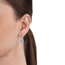 AMOR Ohrring (Ohrhänger) Damen, 925 Silber rhodiniert, Zirkonia weiß, Ansicht 2