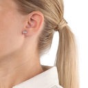 AMOR Ohrring (Ohrstecker) Damen, 925 Silber rosé vergoldet, Zirkonia weiß, Ansicht 2