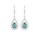AMOR Ohrring (Ohrhänger) Damen, 925 Silber rhodiniert, Nano grün, Ansicht 3