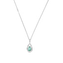 AMOR Halskette Damen, 925 Silber rhodiniert, Spinell grün, Hauptbild