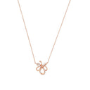 AMOR Halskette Damen, 925 Silber rosé vergoldet, Motiv Blatt, Zirkonia weiß, Hauptbild
