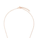 AMOR Halskette Damen, 925 Silber rosé vergoldet, Motiv Blatt, Zirkonia weiß, Verschluss