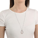 AMOR Halskette Damen, 925 Silber silber / rosévergoldet (bicolor), Zirkonia weiß, Ansicht 2