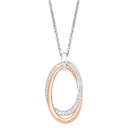 AMOR Halskette Damen, 925 Silber silber / rosévergoldet (bicolor), Zirkonia weiß, Hauptbild