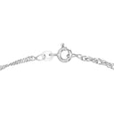 AMOR Halskette Unisex, 925 Silber rhodiniert, Verschluss