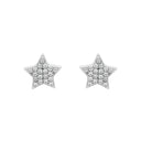 AMOR Ohrring (Ohrstecker) Damen, 925 Silber rhodiniert, Motiv Stern, Zirkonia weiß, Ansicht 3