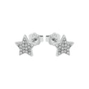AMOR Ohrring (Ohrstecker) Damen, 925 Silber rhodiniert, Motiv Stern, Zirkonia weiß, Ansicht 4