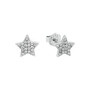AMOR Ohrring (Ohrstecker) Damen, 925 Silber rhodiniert, Motiv Stern, Zirkonia weiß, Hauptbild