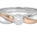 AMOR Ring Women, 925 Silber silber / rosévergoldet (bicolor), Ansicht 5