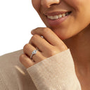 AMOR women's ring, rhodium-plated 925 sterling silver, view 2