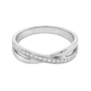 AMOR women's ring, rhodium-plated 925 sterling silver, view 4