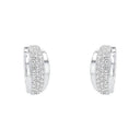 AMOR Ohrring (Creolen) Damen, 925 Silber rhodiniert, Zirkonia weiß, Ansicht 3