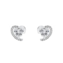 AMOR Ohrring (Ohrstecker) Damen, 925 Silber rhodiniert, Zirkonia weiß, Ansicht 3
