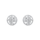 AMOR Ohrring (Ohrstecker) Damen, 925 Silber rhodiniert, Motiv Lebensbaum, Zirkonia weiß, Ansicht 3