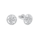 AMOR Ohrring (Ohrstecker) Damen, 925 Silber rhodiniert, Motiv Lebensbaum, Zirkonia weiß, Hauptbild