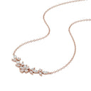 AMOR Halskette Damen, 925 Silber rosé vergoldet, Motiv Blume, Zirkonia weiß, Ansicht 4